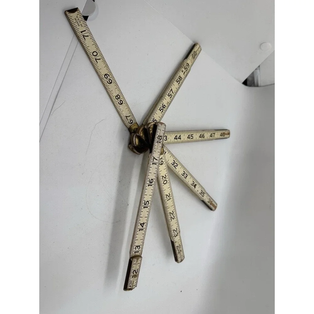 Vintage Lufkin Folding Ruler Wood Carpenter Rule 6 Ft Parts Repair